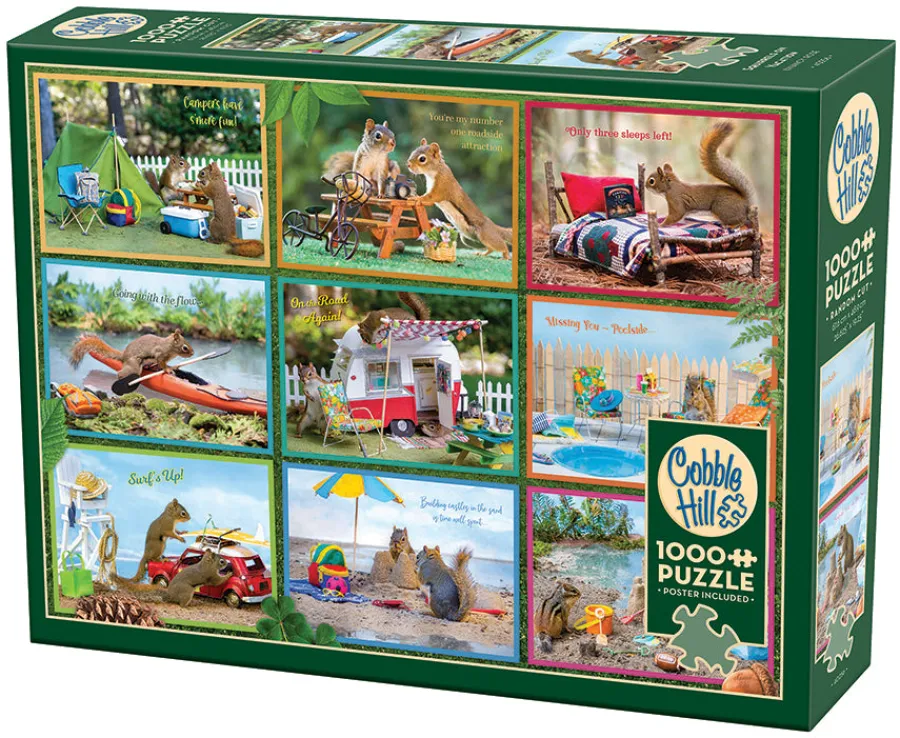 Cobble Hill Squirrels on Vacation | 1000 Piece- 1000 Piece | Cabin / Camping / Cottage