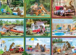 Cobble Hill Squirrels on Vacation | 1000 Piece- 1000 Piece | Cabin / Camping / Cottage