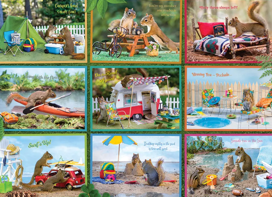 Cobble Hill Squirrels on Vacation | 1000 Piece- 1000 Piece | Cabin / Camping / Cottage