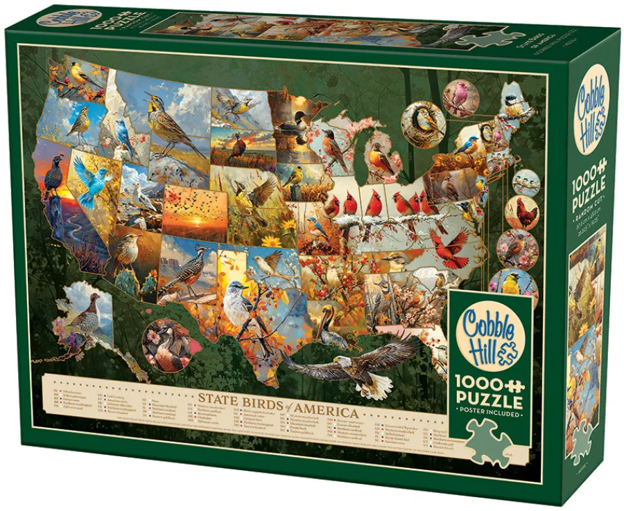 Cobble Hill State Birds of America | 1000 Piece- 1000 Piece | Birds