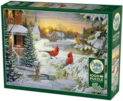 Cobble Hill Sunset Cardinals | 1000 Piece- 1000 Piece | Birds