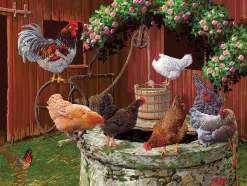 Cobble Hill The Chickens are Well | Easy Handling 275 Piece- Easy Handling 275 | Farm