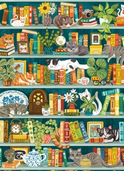 Cobble Hill The Purrfect Bookshelf | 1000 Piece- 1000 Piece | Cats