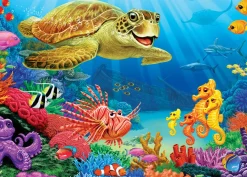 Cobble Hill Undersea Turtle (tray) | 35 Piece Tray- Tray Puzzles | Fantasy