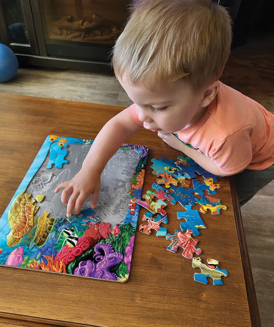 Cobble Hill Undersea Turtle (tray) | 35 Piece Tray- Tray Puzzles | Fantasy