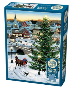 Cobble Hill Village Tree | 500 Piece- 500 Piece | Winter