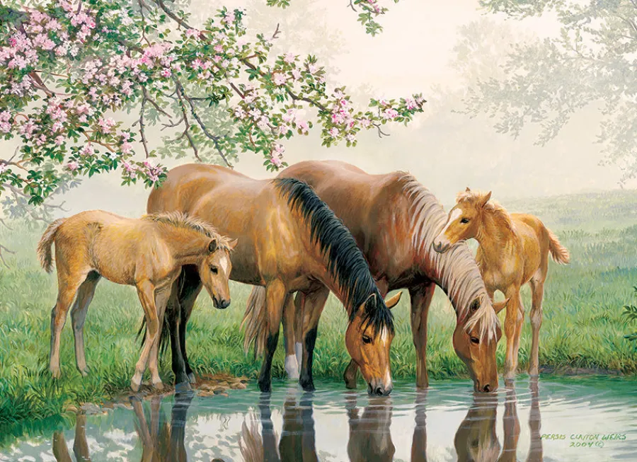 Cobble Hill Watering Hole (tray) | 35 Piece Tray- Tray Puzzles | Countryscape