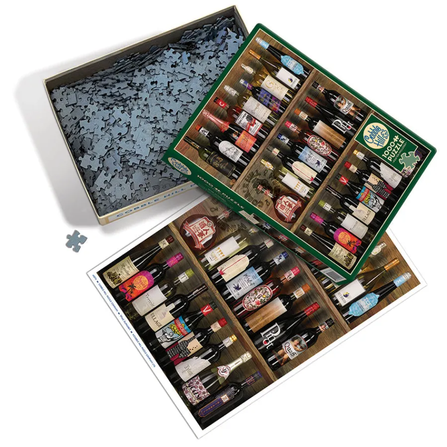 Cobble Hill Wine Alphabet | 1000 Piece- 1000 Piece | No Calories Puzzles