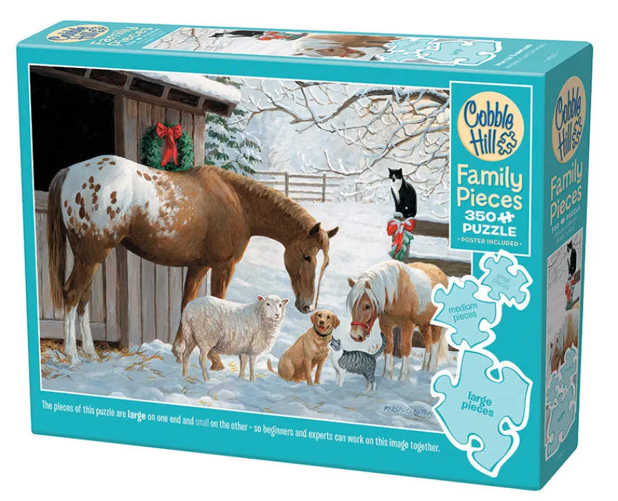 Cobble Hill Winter Barnyard (Family) | Family Pieces 350- Family Pieces 350 | Dogs