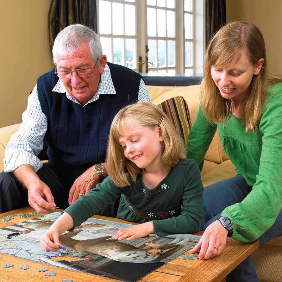Cobble Hill Winter Barnyard (Family) | Family Pieces 350- Family Pieces 350 | Dogs