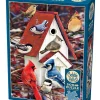 Cobble Hill Winter Birdhouse | 500 Piece- 500 Piece | Mountainscape
